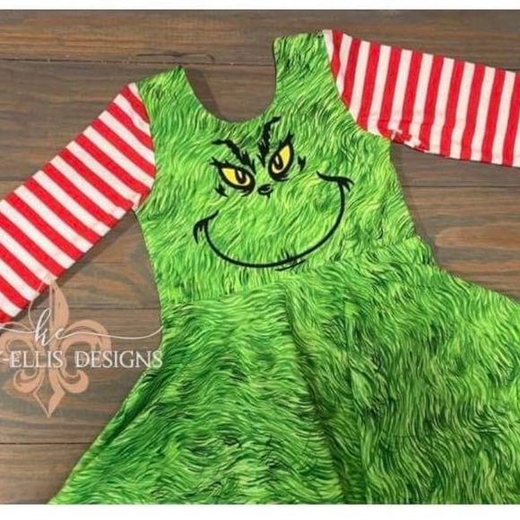 Girls’ Kelly Ellis Designs Grinch Tunic - Size 6 - Picture 1 of 3